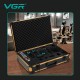 VGR Stepless PRO 4in1 Zestaw W Walizce Maszynka Trymer Suszarka Golarka