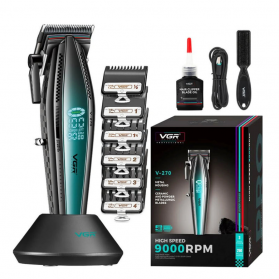 VGR V-270 Metal Housing Cord Hair Clipper blue