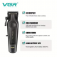 VGR V-197 Hair Clipper Black