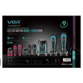 VGR V-035 S3 Vector Zestaw W Walizce Maszynka Trymer Golarka