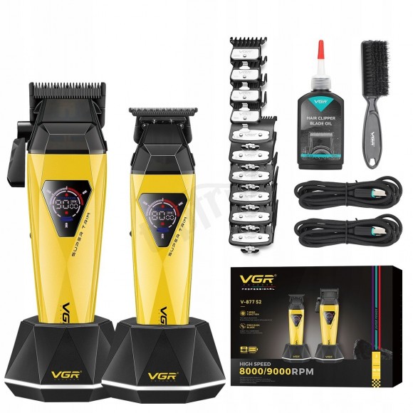 VGR V-877 S2 Barber Combo Gold zestaw