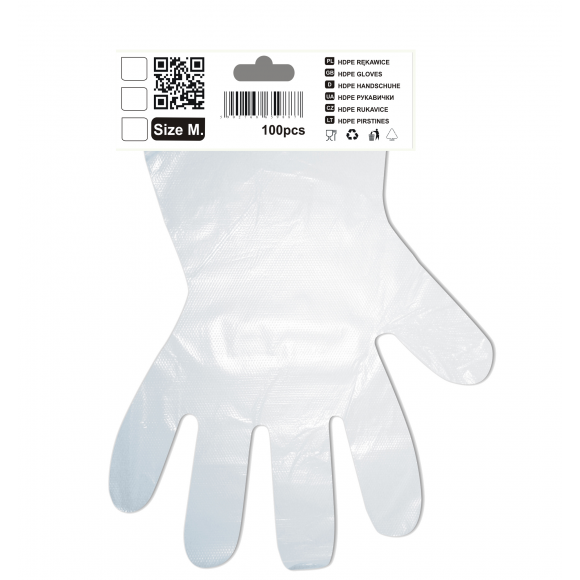 Gloves HDPE M 100szt/op