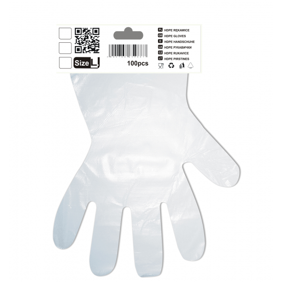 Gloves HDPE L 100szt/op